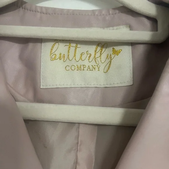 Wild Fable Blush Leather Jacket with Gold Accents - Picture 2 of 5